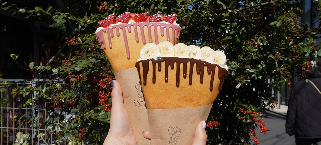 パリパリ食感のクレープ生地