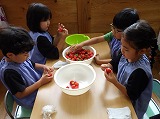 いちご狩り→いちごジャム