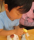じゃがいも芋掘り→蒸かしじゃがいも
