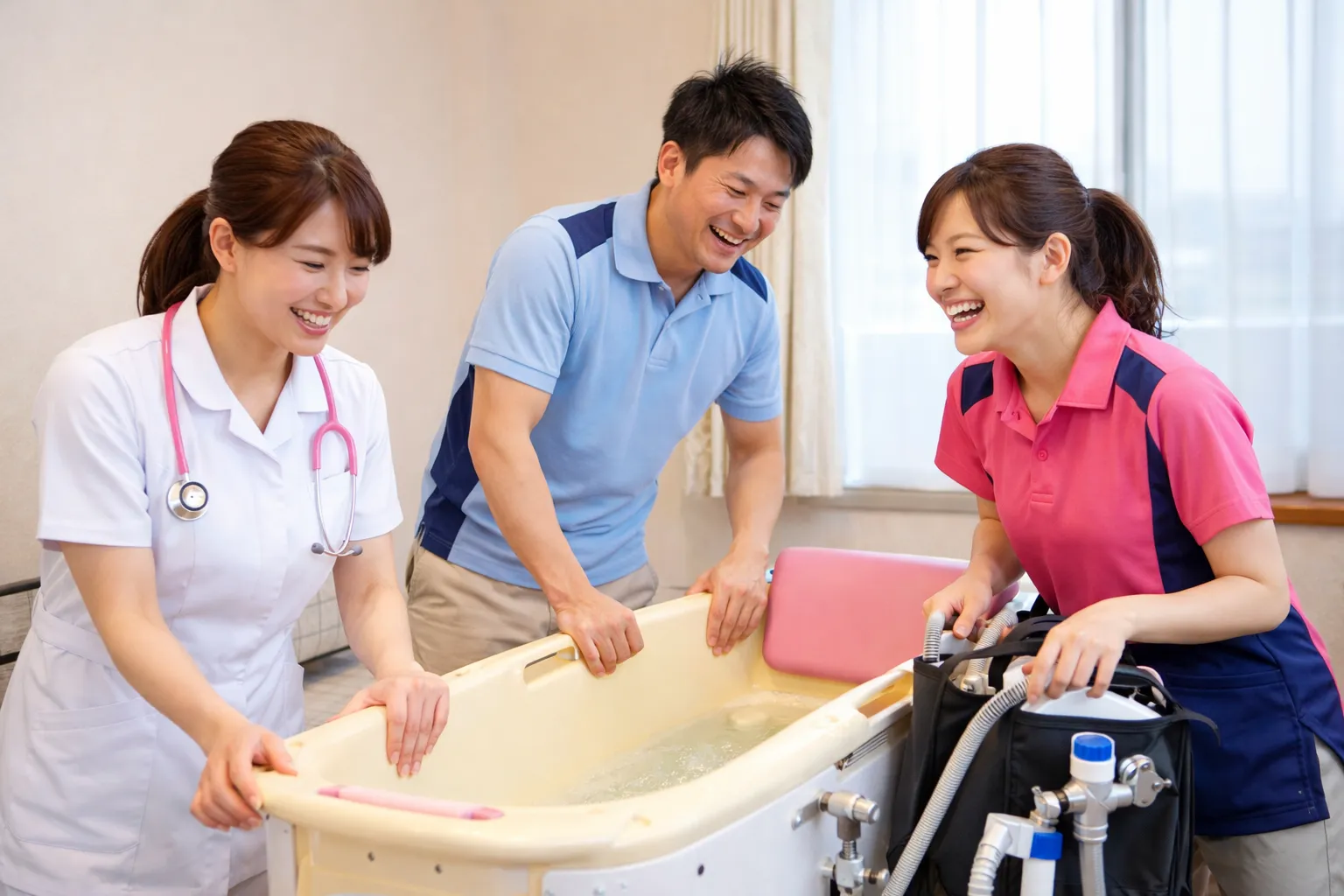 訪問入浴の様子02