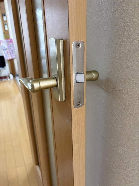 T市O邸 レバーハンドル錠取替