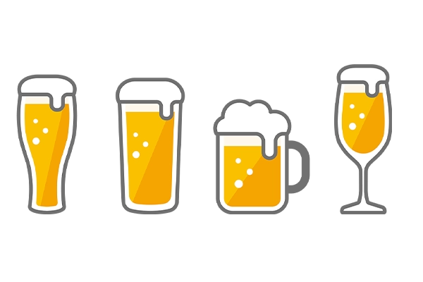 ビールグラスのイラスト