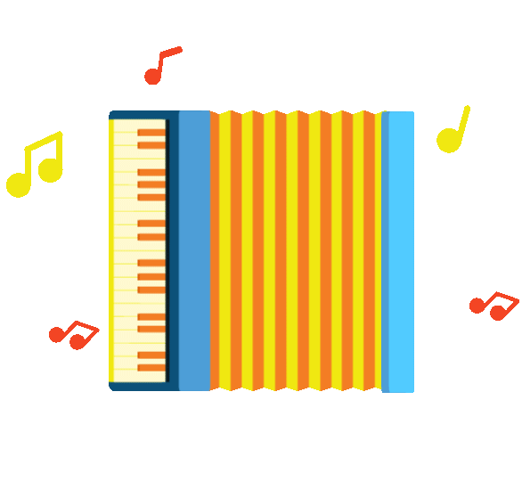 アコーディオンのイラスト