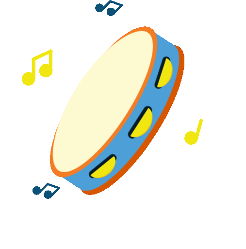 タンバリンのイラスト