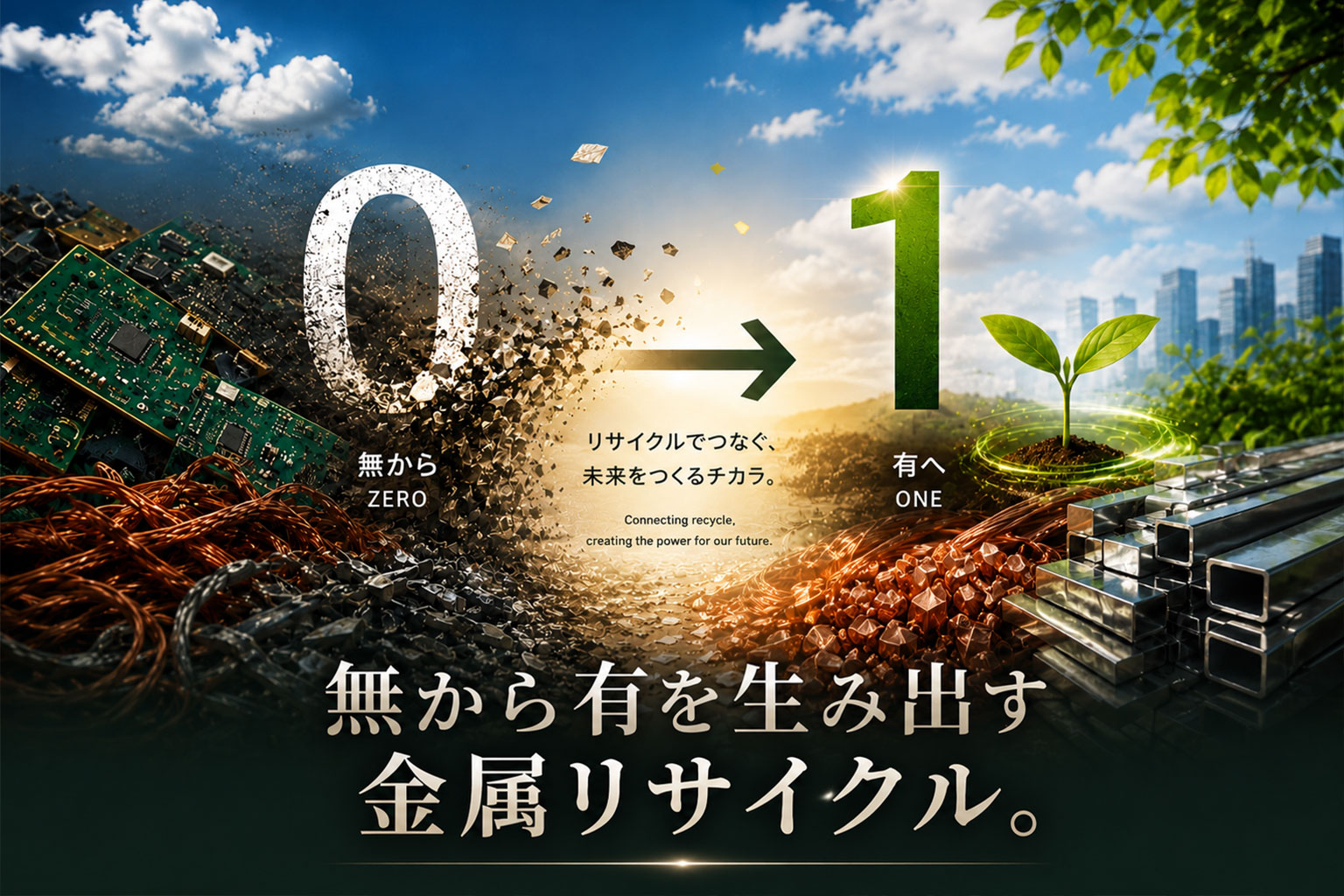 無から有を生み出す金属リサイクル。