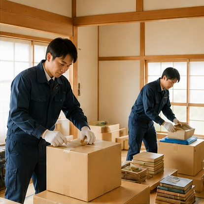 遺品整理の作業風景
