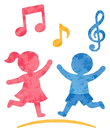 音楽に合わせて踊る子ども