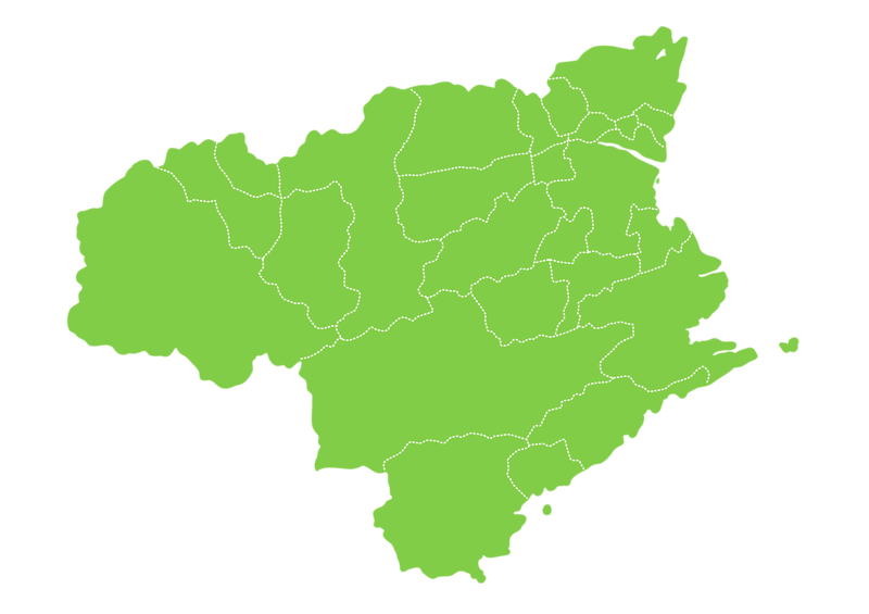 徳島県全域対応エリアマップ