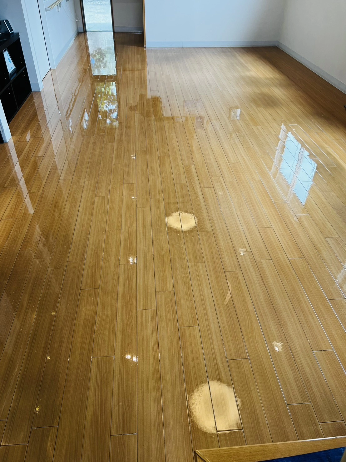 フローリングWAX 作業後