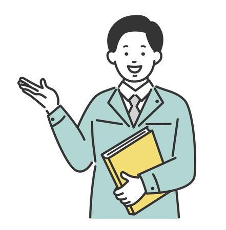 印刷の現場で働くスタッフのイラスト