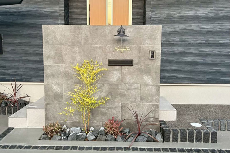 タイル門柱