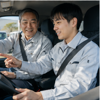 先輩ドライバーによる同乗研修