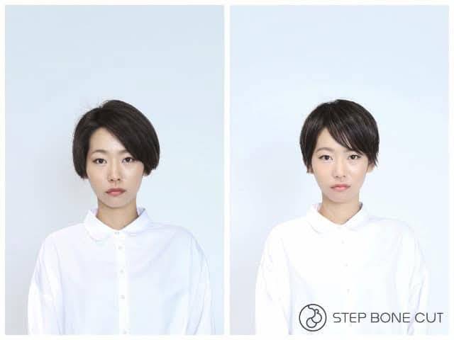 STEP BONE CUT ビフォーアフター 正面ショート