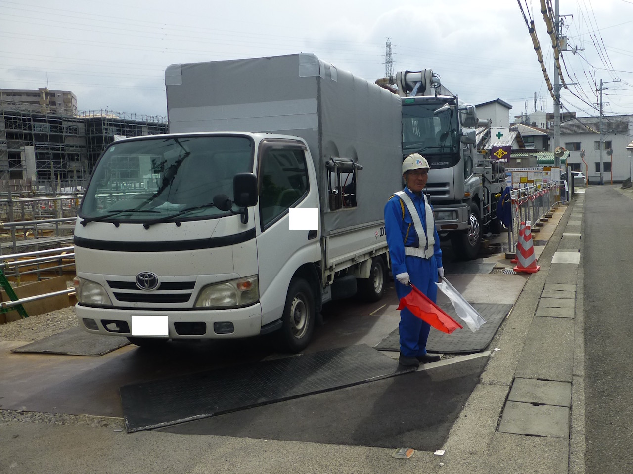 建築工事に伴う出入り誘導