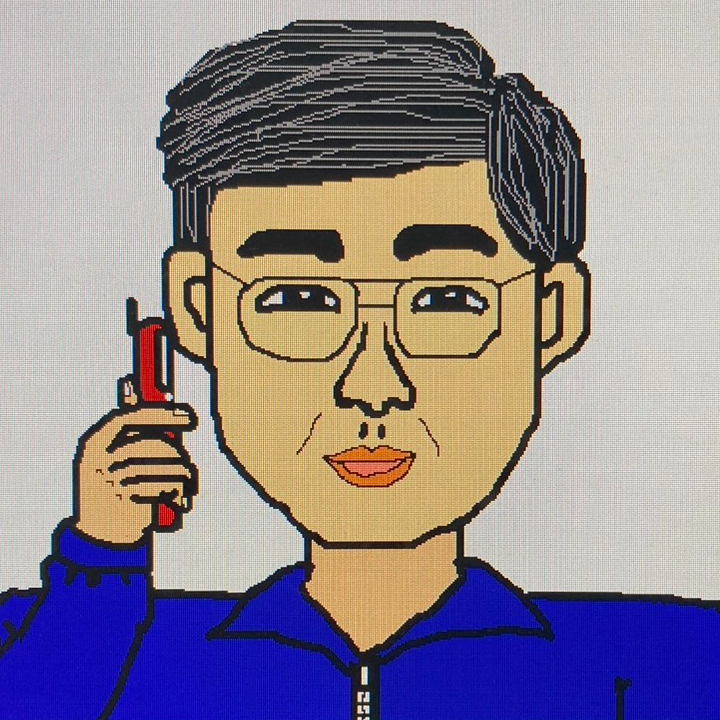 代表 阿佐 哲也 似顔絵