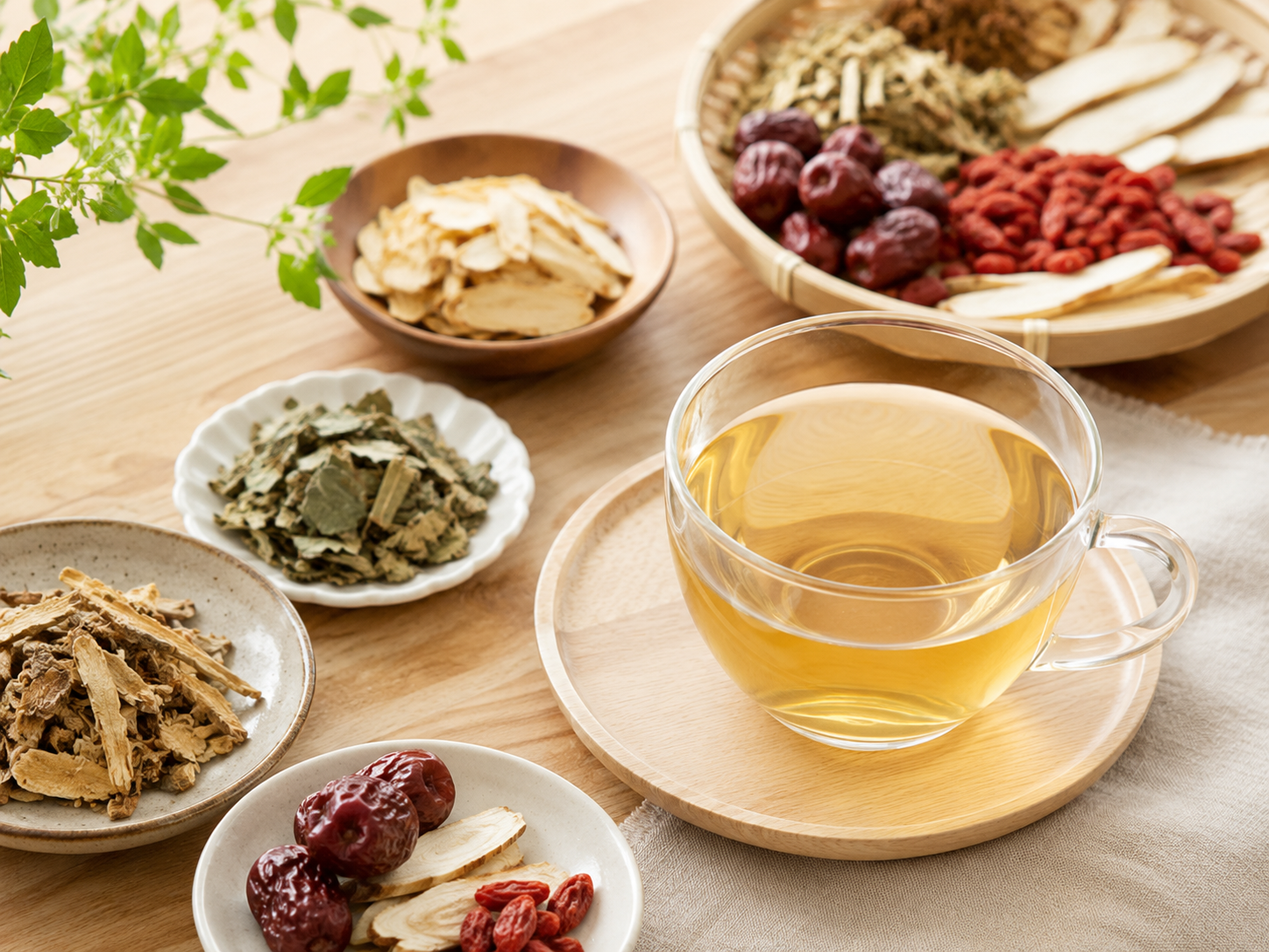 薬膳材料の商品棚