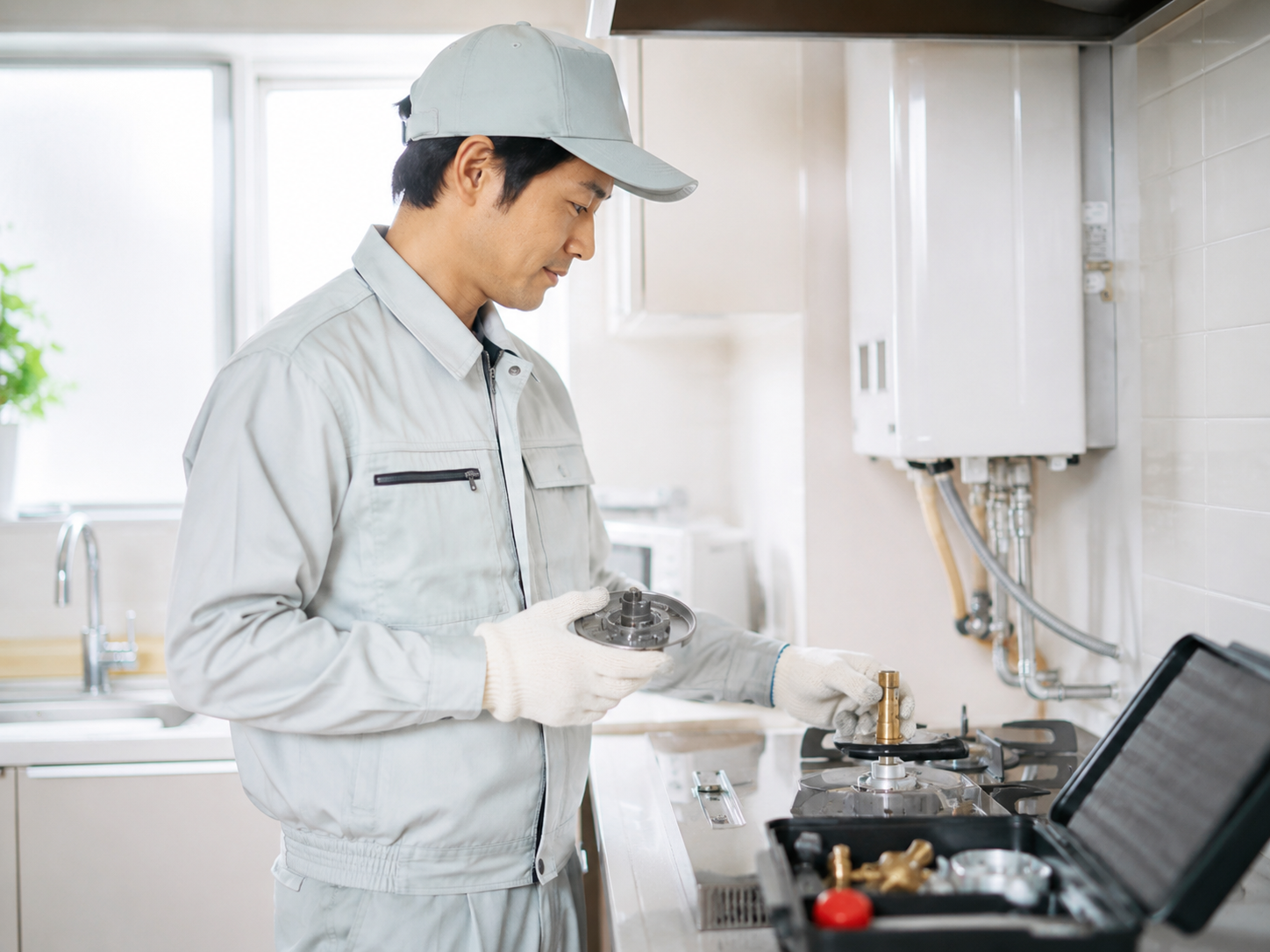 ガス器具の販売取付