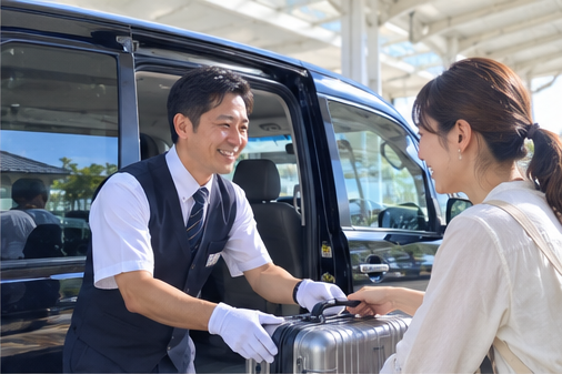 お車の受け渡し
