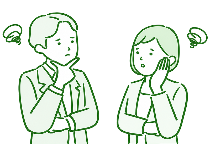 リフォームに悩むご夫婦のイラスト