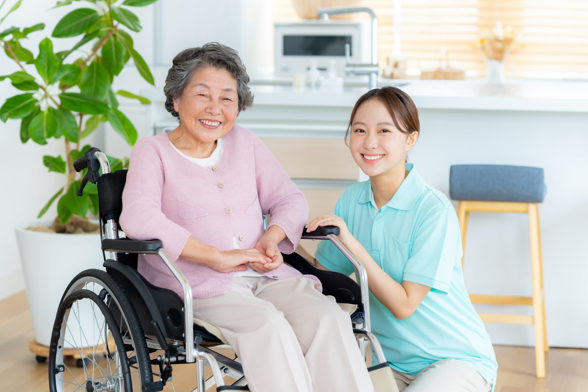利用者さまとスタッフ