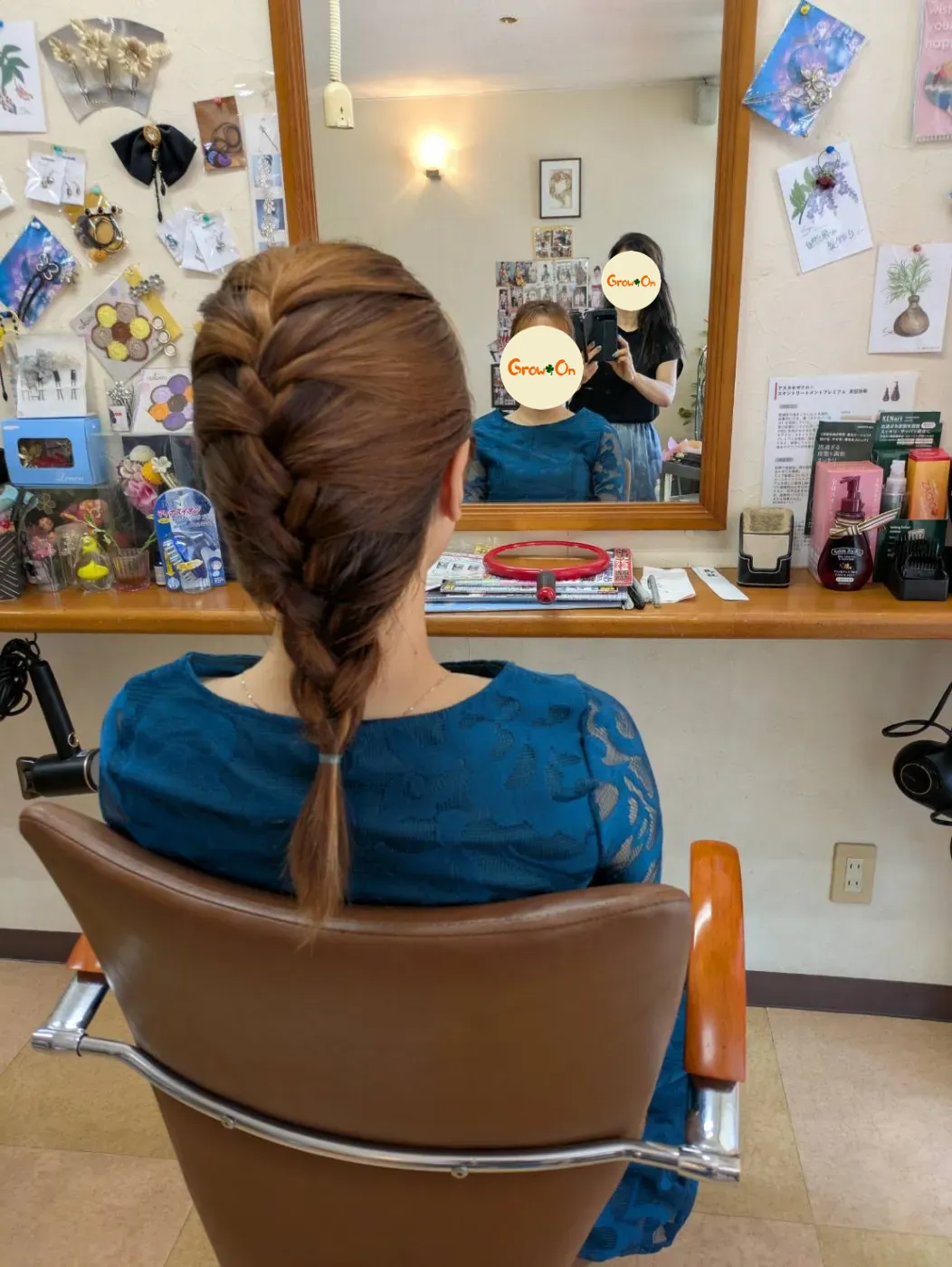 編み込みのヘアセット