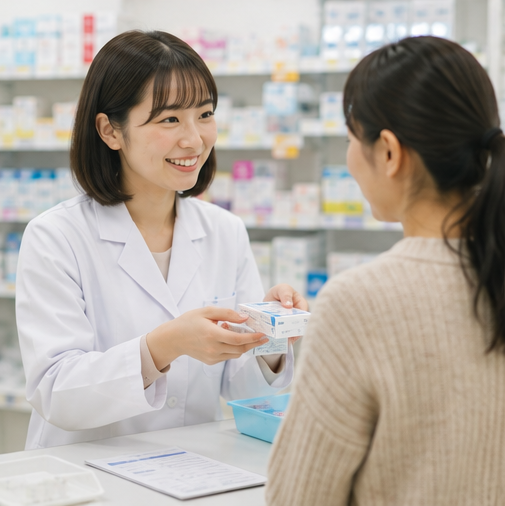 要指導医薬品をご説明してお渡しする薬剤師