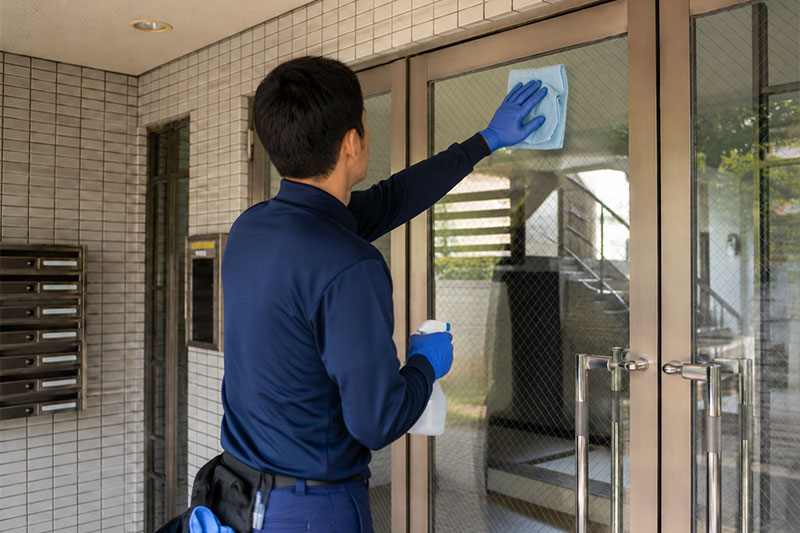 巡回清掃の作業