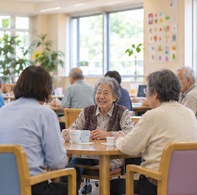 デイサービスでの交流の様子