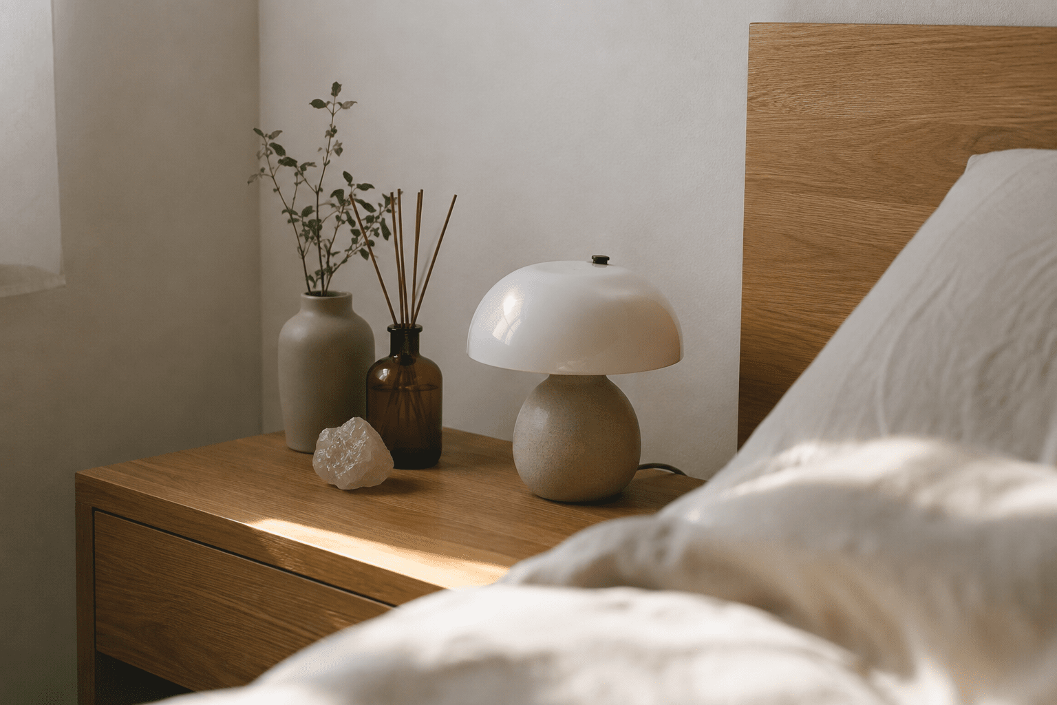 部屋に置かれた天然石