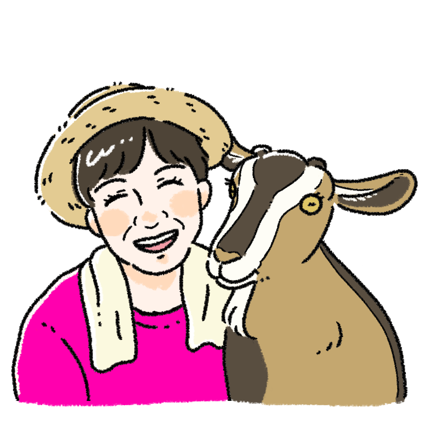 ヤギ母の似顔絵