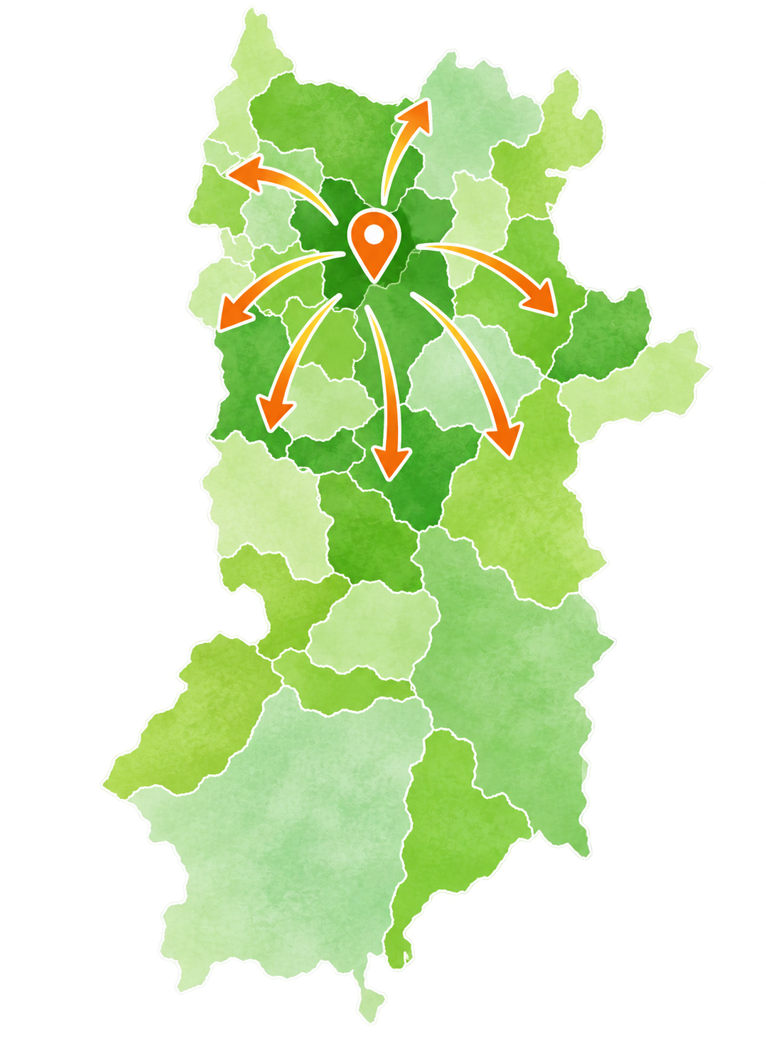 奈良県の対応エリアマップ