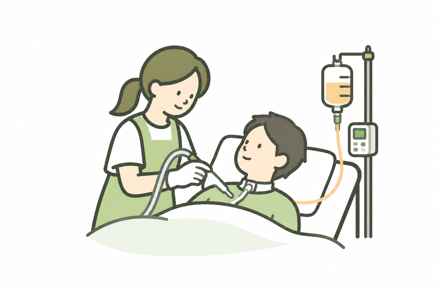 医療的ケアのイラスト