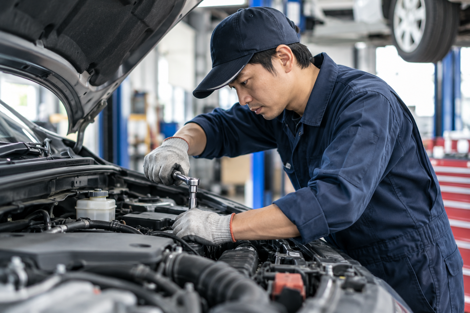 自動車整備の作業