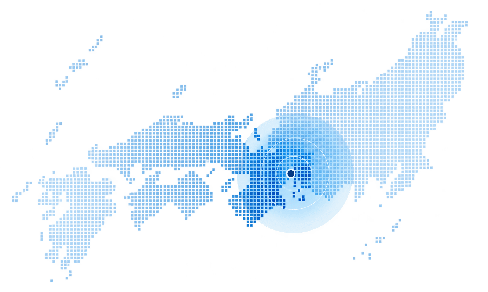 四日市市を中心とした対応エリアの地図