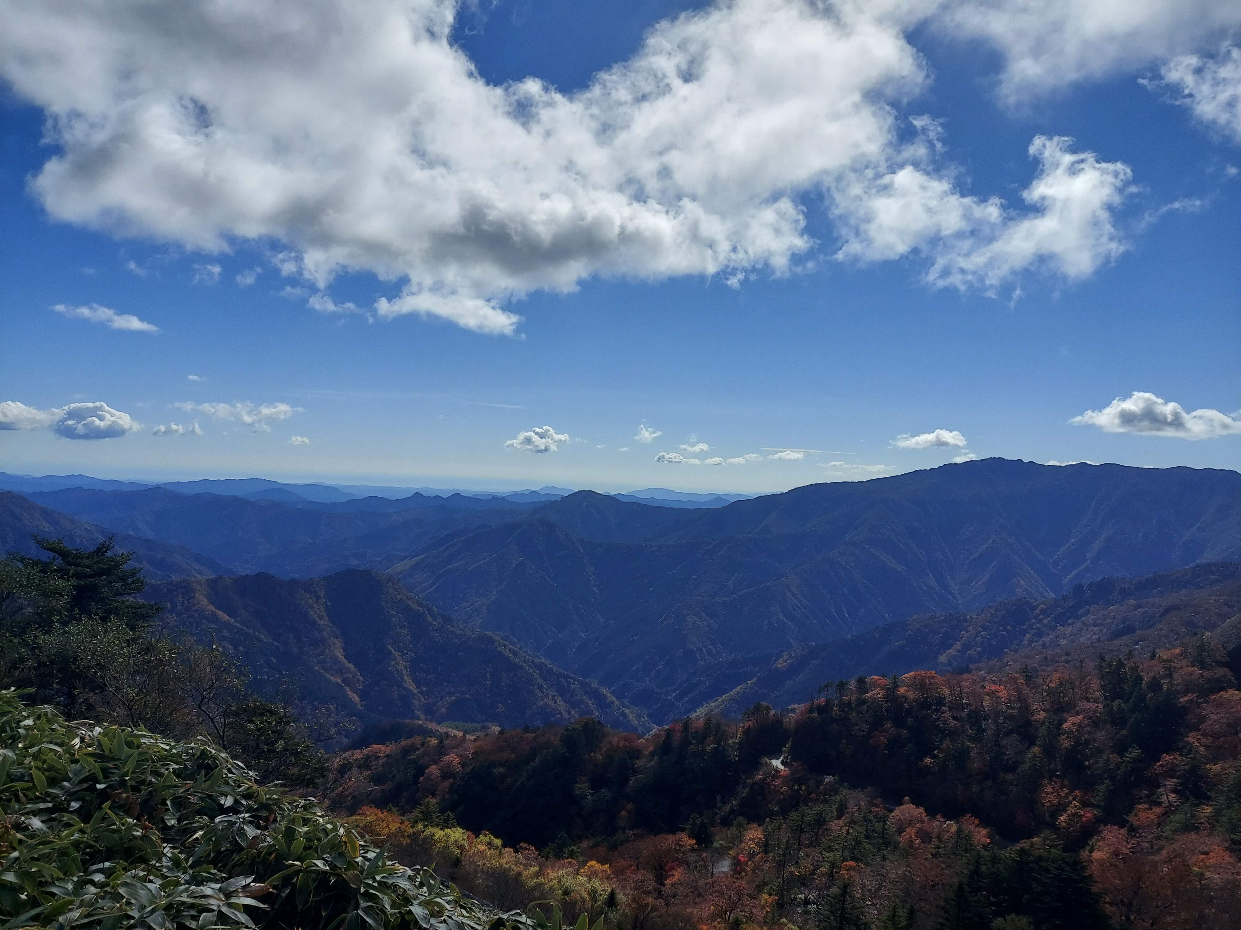 大川村の山並み