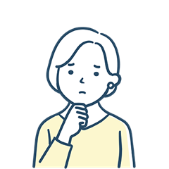悩むご家族（母親）のイラスト