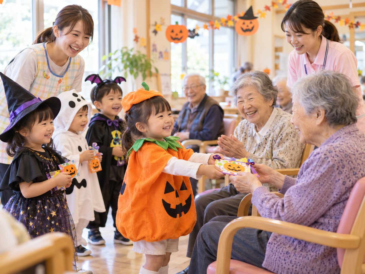 ハロウィン交流の様子