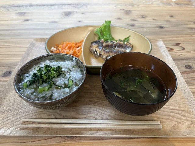 自家製味噌のお味噌汁とお食事