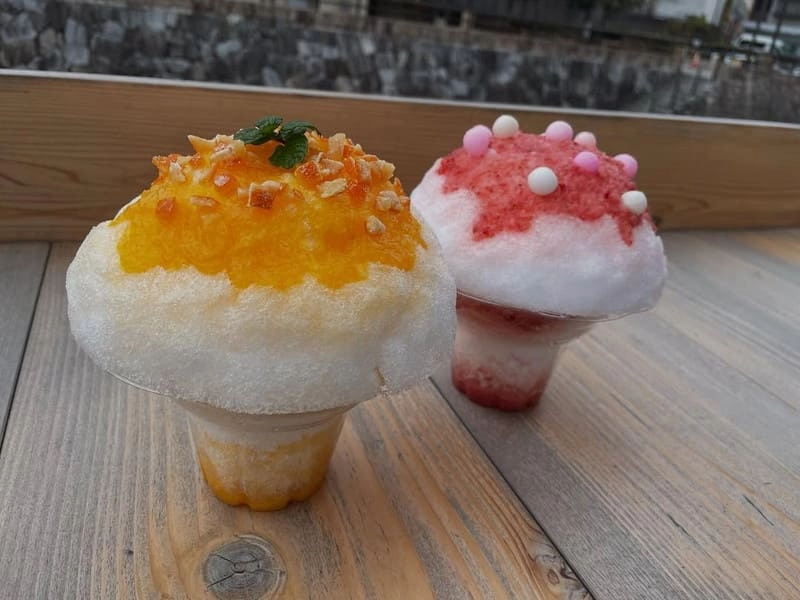 地域の果物を使ったかき氷