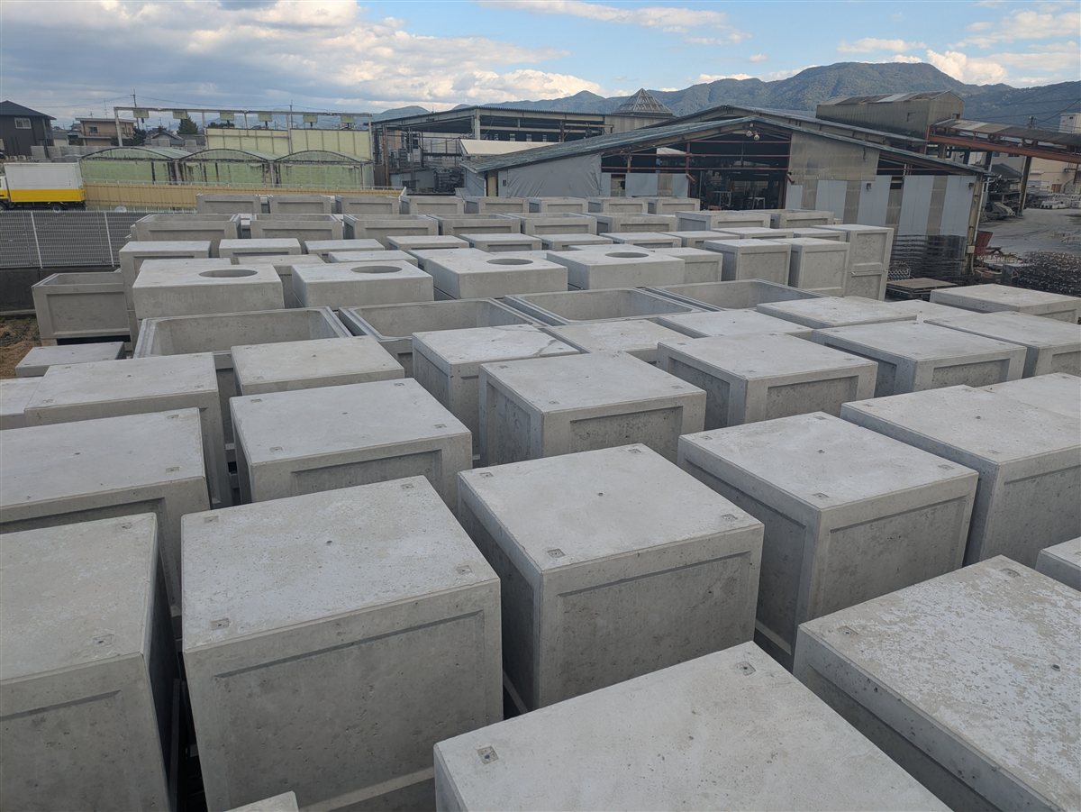 本社工場の製品置き場（紀の川市）