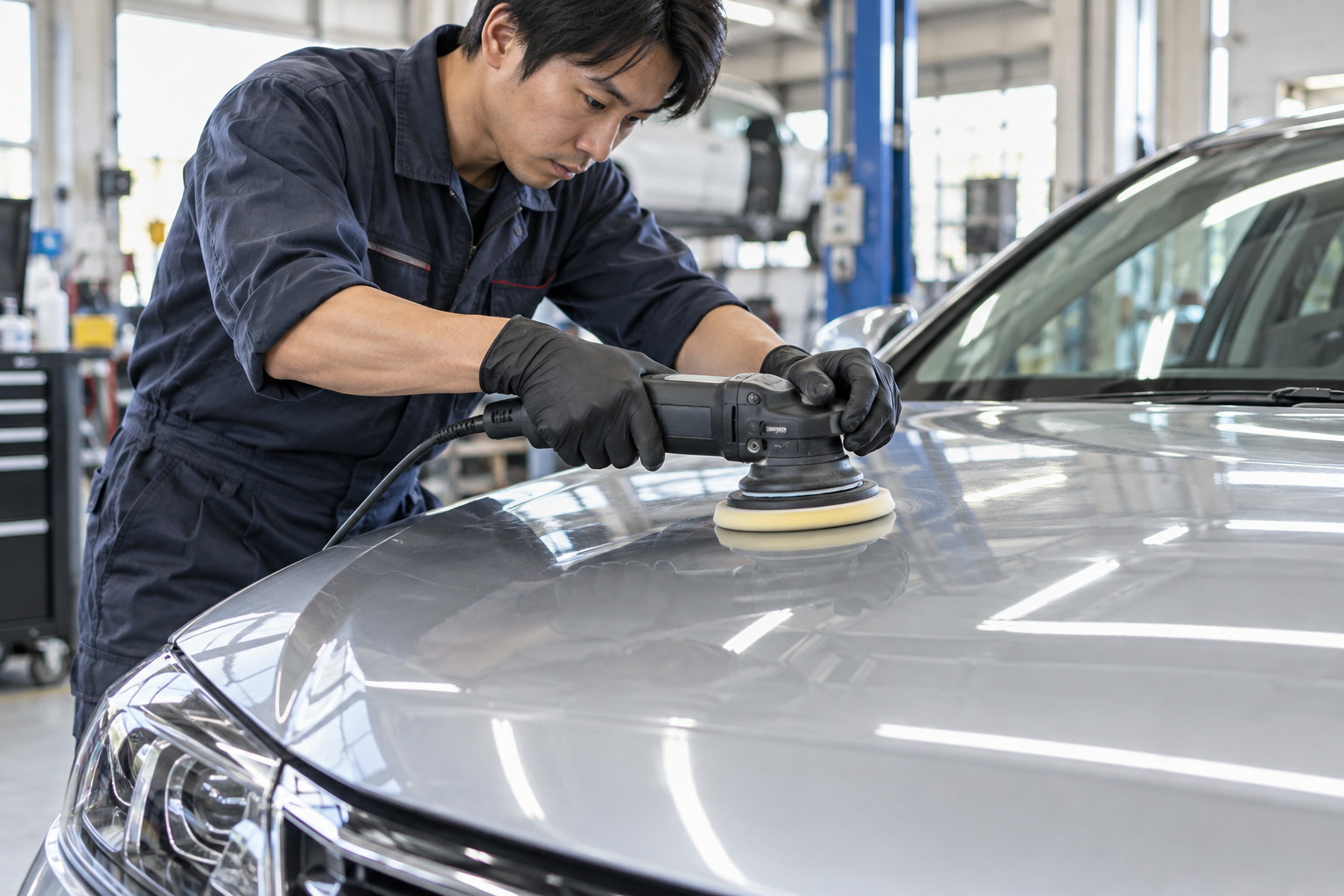 納車前の仕上げ作業