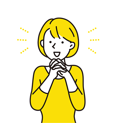 喜ぶ女性のイラスト