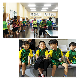 金武卓球道場・練習風景