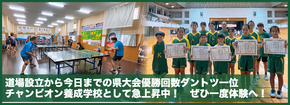 道場設立から今日までの県大会優勝回数ダントツ一位 チャンピオン養成学校として急上昇中！　ぜひ一度体験へ！