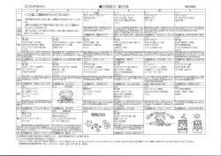 今月の献立表